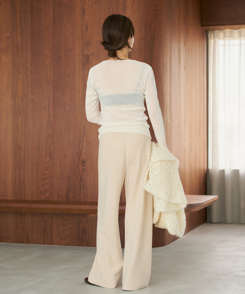 新品未使用　Plage メッシュシアーロンT ホワイト plage（プラージュ）の「《追加》Mesh Sheer ロンT6（Tシャツ