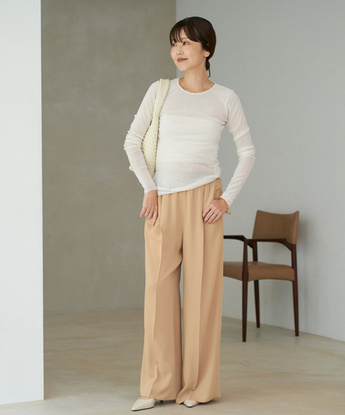 Plage Flocky Mesh ロンT フロッキーメッシュ プラージュ 追加》Flocky Mesh ロンT（Tシャツ／カットソー）｜Plage