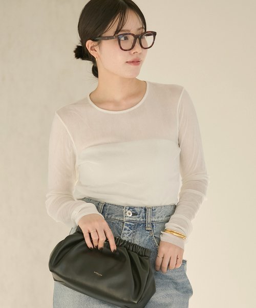 plage Flocky Mesh ロンT プラージュ 追加》Flocky Mesh ロンT（Tシャツ/カットソー）｜Plage