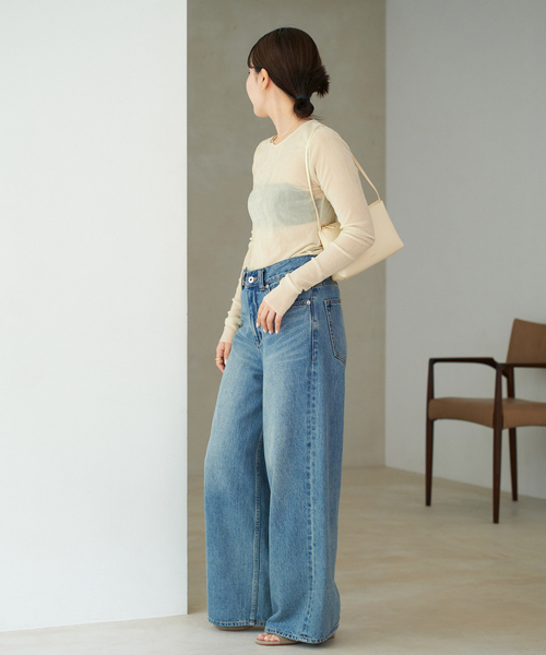 plage(プラージュ)の「《追加》Flocky Mesh ロンT(Tシャツ/カットソー・レディース・ベージュ系その他/ブラウン/ホワイト・FREE)」の22枚目の写真