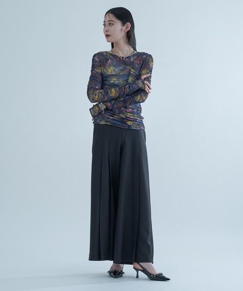 Ellno de Mavie(エルノデメヴィ)の「2WAYシャーリングシアーTOPS(Tシャツ/カットソー・レディース・ブルーグレー/イエロー系その他/ブラック・FREE)」の19枚目の写真