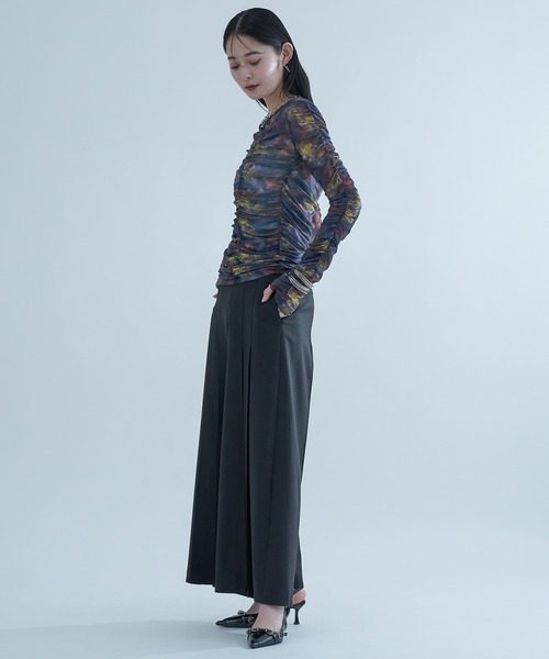 Ellno de Mavie(エルノデメヴィ)の「2WAYシャーリングシアーTOPS(Tシャツ/カットソー・レディース・ブルーグレー/イエロー系その他/ブラック・FREE)」の20枚目の写真