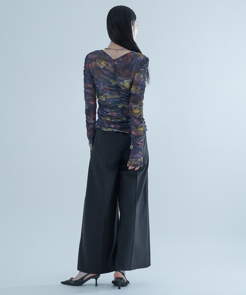 Ellno de Mavie(エルノデメヴィ)の「2WAYシャーリングシアーTOPS(Tシャツ/カットソー・レディース・ブルーグレー/イエロー系その他/ブラック・FREE)」の21枚目の写真