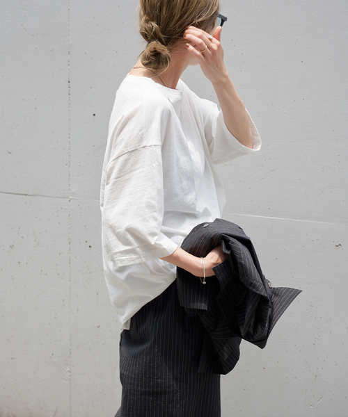 OUTDOOR PRODUCTS（アウトドアプロダクツ）の「スラブテンジクハーフスリーブ TEE セットアップ対応（Tシャツ/カットソー・レディース・ブラック/ホワイト/ブラウン・FREE）」の17枚目の写真