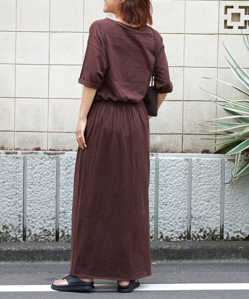 OUTDOOR PRODUCTS（アウトドアプロダクツ）の「スラブテンジクハーフスリーブ TEE セットアップ対応（Tシャツ/カットソー・レディース・ブラック/ホワイト/ブラウン・FREE）」の19枚目の写真