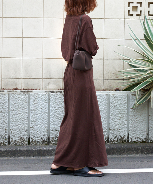 OUTDOOR PRODUCTS（アウトドアプロダクツ）の「スラブテンジクハーフスリーブ TEE セットアップ対応（Tシャツ/カットソー・レディース・ブラック/ホワイト/ブラウン・FREE）」の21枚目の写真