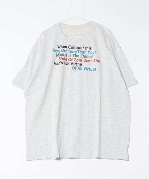 NEW GENTLEMAN（ニュージェントルマン）の「カラーズメッセ オーバーサイズT（Tシャツ/カットソー・メンズ・ベージュ/ホワイト/グレー・M/L/XL）」の3枚目の写真