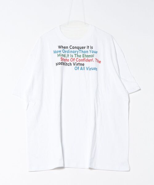 NEW GENTLEMAN（ニュージェントルマン）の「カラーズメッセ オーバーサイズT（Tシャツ/カットソー・メンズ・ベージュ/ホワイト/グレー・M/L/XL）」の8枚目の写真