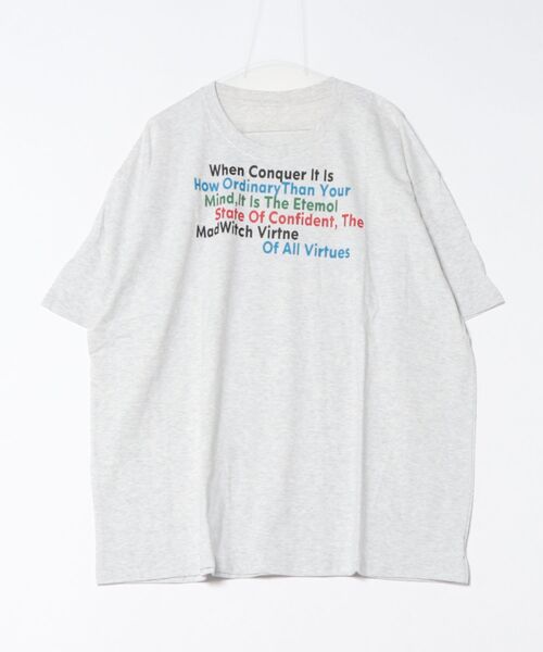 NEW GENTLEMAN（ニュージェントルマン）の「カラーズメッセ オーバーサイズT（Tシャツ/カットソー・メンズ・ベージュ/ホワイト/グレー・M/L/XL）」の9枚目の写真