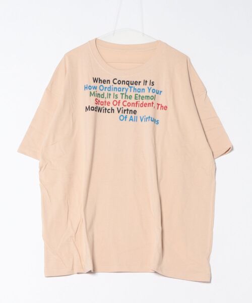 NEW GENTLEMAN（ニュージェントルマン）の「カラーズメッセ オーバーサイズT（Tシャツ/カットソー・メンズ・ベージュ/ホワイト/グレー・M/L/XL）」の10枚目の写真