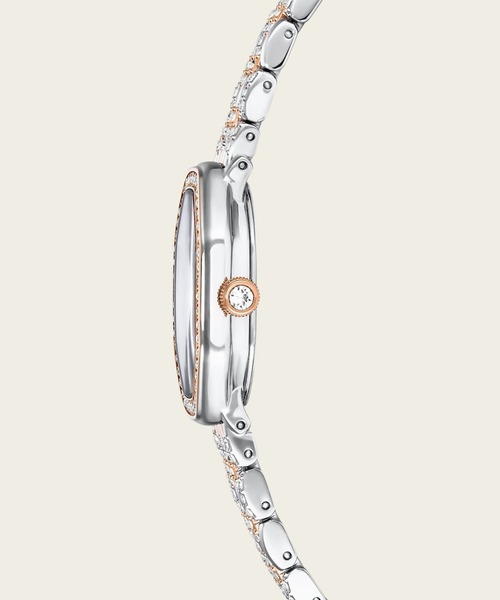 SWAROVSKI(スワロフスキー)の「【公式】【スワロフスキー】Dextera octagon ウォッチ, スイス製, メタルブレスレット, シルバー系, ローズゴールドトーン仕上げ(アナログ腕時計・レディース・シルバー系・ONESIZE)」の3枚目の写真