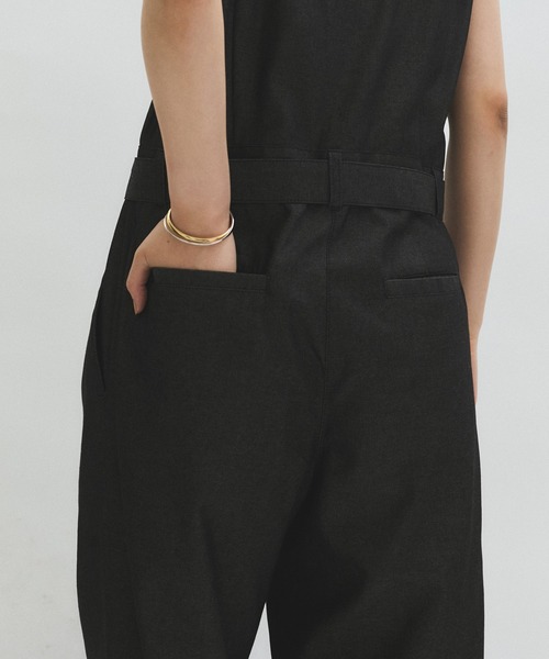 セール】ノーカラースリーブオールインワン（つなぎ