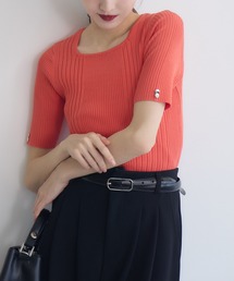 RU.TI.LE（ルチル）の「【RU.TI.LE】『接触冷感』×『ウォッシャブル』半袖スクエアニット（ニット/セーター）」