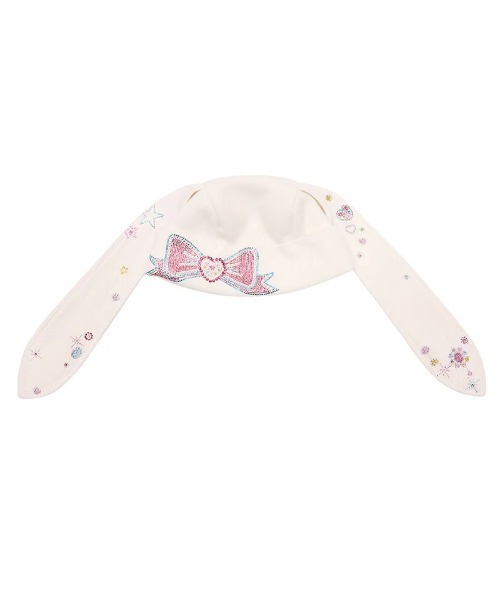 L.H.P（エルエイチピー）の「CFIERCE/フィアス/STICKER BUNNY HAT（ニットキャップ/ビーニー・レディース・ブラック/ホワイト・F）」の4枚目の写真