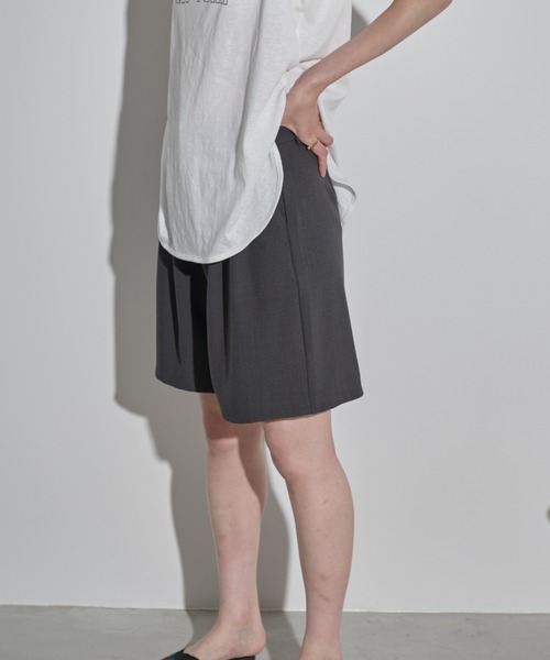 MERLOT（メルロー）の「タックハーフスラックス（スラックス・レディース・ブラック/チャコールグレー・FREE）」の22枚目の写真