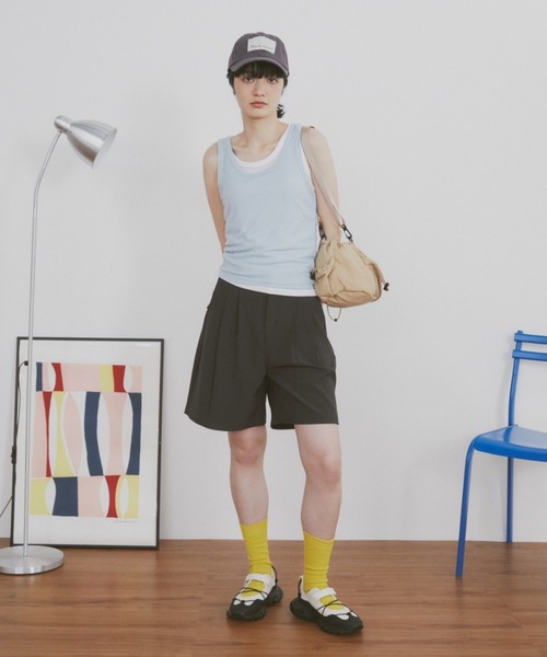 MERLOT（メルロー）の「タックハーフスラックス（スラックス・レディース・ブラック/チャコールグレー・FREE）」の21枚目の写真