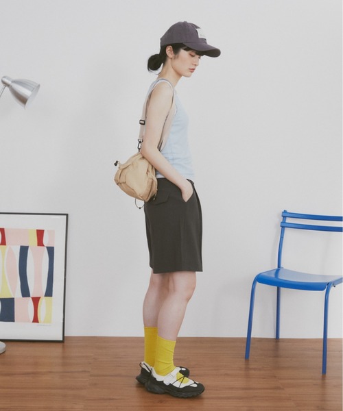 MERLOT（メルロー）の「タックハーフスラックス（スラックス・レディース・ブラック/チャコールグレー・FREE）」の20枚目の写真