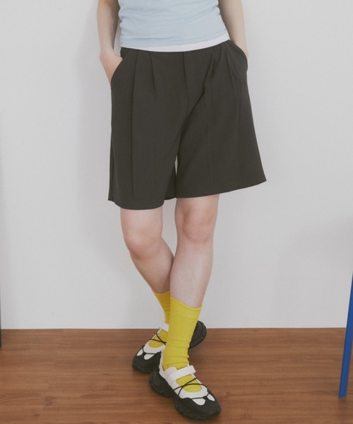 MERLOT（メルロー）の「タックハーフスラックス（スラックス・レディース・ブラック/チャコールグレー・FREE）」の17枚目の写真