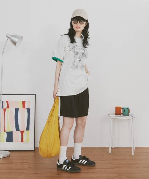 MERLOT（メルロー）の「タックハーフスラックス（スラックス・レディース・ブラック/チャコールグレー・FREE）」の9枚目の写真