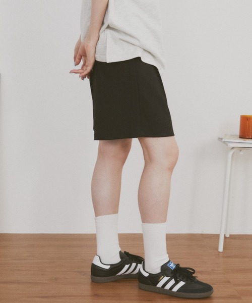 MERLOT（メルロー）の「タックハーフスラックス（スラックス・レディース・ブラック/チャコールグレー・FREE）」の7枚目の写真