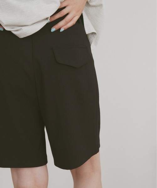 MERLOT（メルロー）の「タックハーフスラックス（スラックス・レディース・ブラック/チャコールグレー・FREE）」の10枚目の写真