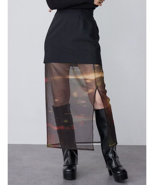 MURUA（ムルーア）の「セパレートレイヤードスカート（スカート・レディース・オレンジ/ブルー・FREE）」の2枚目の写真