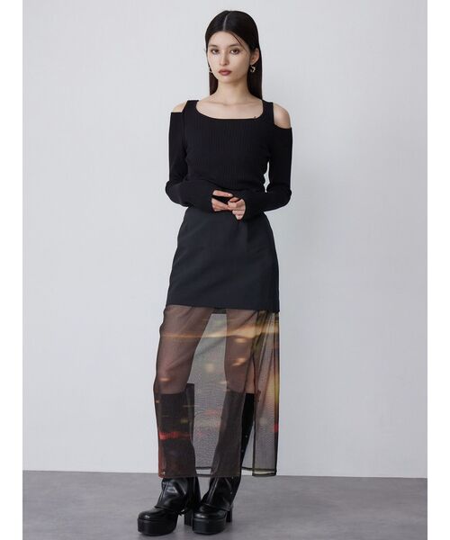 MURUA（ムルーア）の「セパレートレイヤードスカート（スカート・レディース・オレンジ/ブルー・FREE）」の3枚目の写真