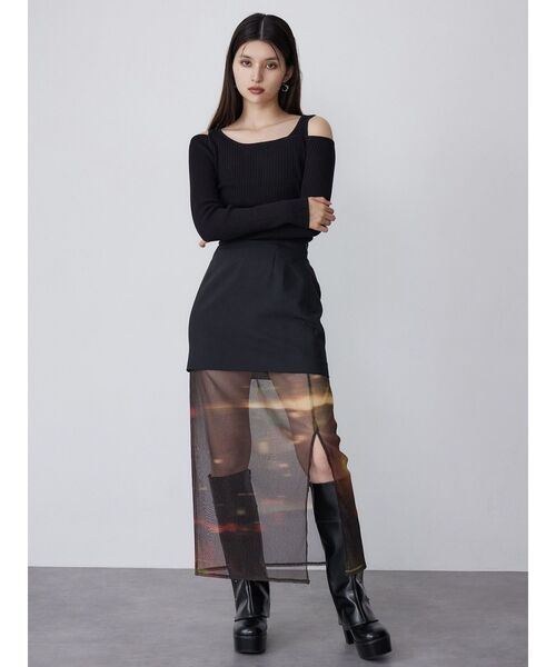 MURUA（ムルーア）の「セパレートレイヤードスカート（スカート・レディース・オレンジ/ブルー・FREE）」の4枚目の写真