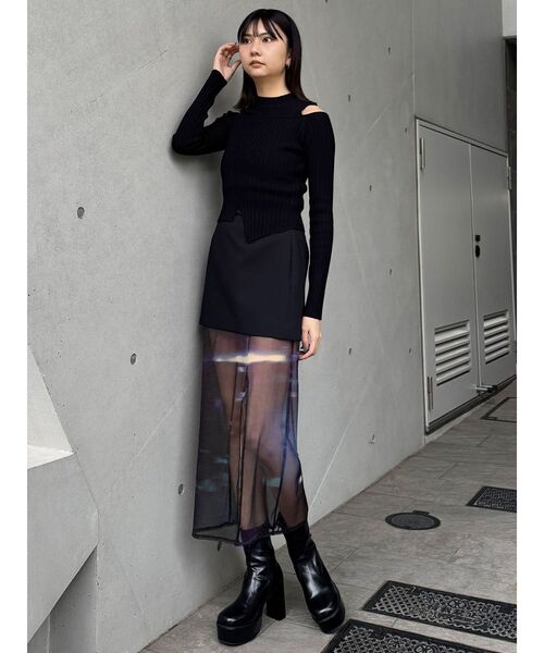 MURUA（ムルーア）の「セパレートレイヤードスカート（スカート・レディース・オレンジ/ブルー・FREE）」の6枚目の写真