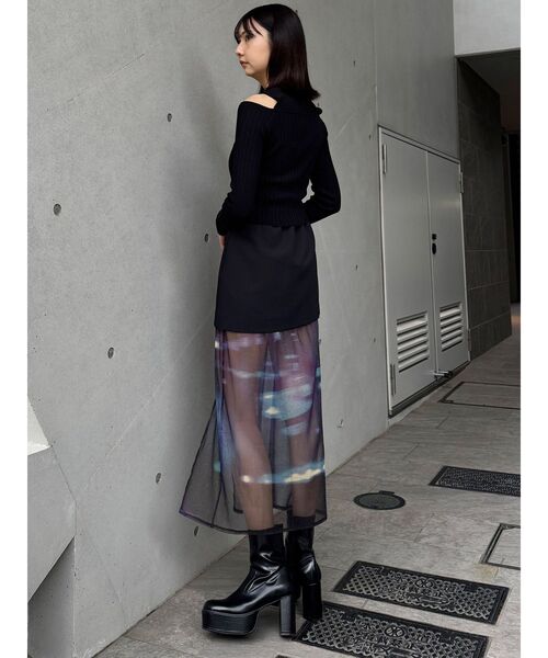 MURUA（ムルーア）の「セパレートレイヤードスカート（スカート・レディース・オレンジ/ブルー・FREE）」の7枚目の写真