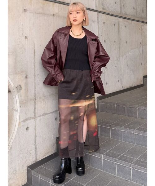 MURUA（ムルーア）の「セパレートレイヤードスカート（スカート・レディース・オレンジ/ブルー・FREE）」の13枚目の写真