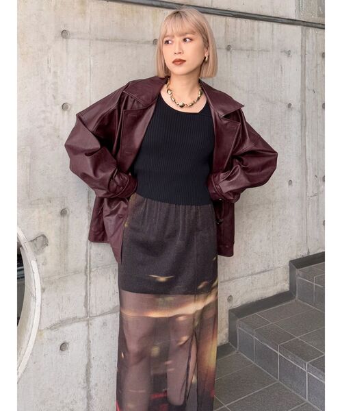 MURUA（ムルーア）の「セパレートレイヤードスカート（スカート・レディース・オレンジ/ブルー・FREE）」の14枚目の写真