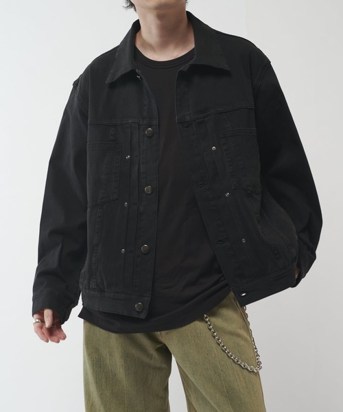セール】ストレッチBIGデニムトラッカージャケット（ブルゾン）｜Lui's