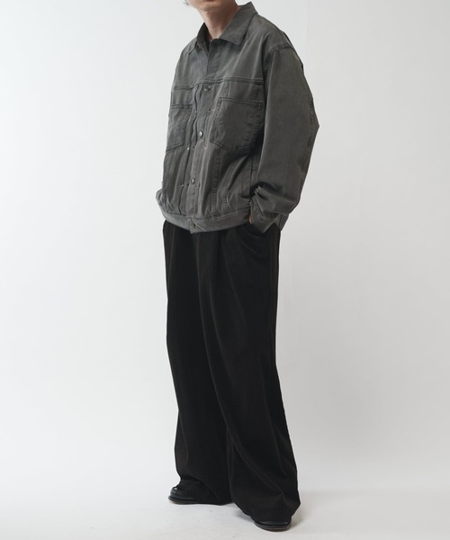 Lui's(ルイス)の「ストレッチBIGデニムトラッカージャケット(ブルゾン・メンズ・グレー/ブラック・S/M)」の17枚目の写真