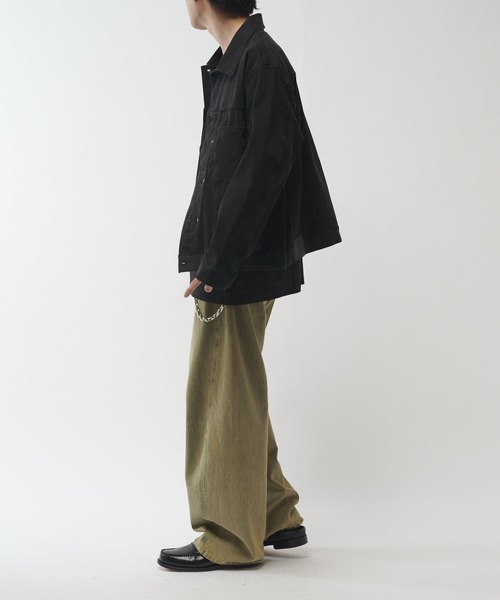 Lui's(ルイス)の「ストレッチBIGデニムトラッカージャケット(ブルゾン・メンズ・グレー/ブラック・S/M)」の10枚目の写真