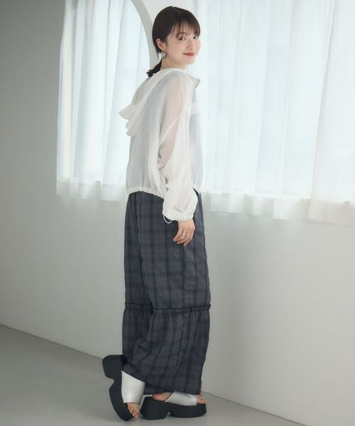 RETRO GIRL(レトロガール)の「シアーダブルZIPフーディー(その他アウター・レディース・ホワイト/ライトグレー/イエロー/ブラック・FREE)」の13枚目の写真