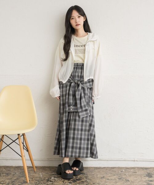 RETRO GIRL(レトロガール)の「シアーダブルZIPフーディー(その他アウター・レディース・ホワイト/ライトグレー/イエロー/ブラック・FREE)」の20枚目の写真