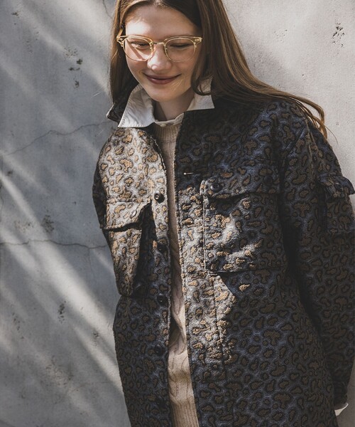 BEAMS PLUS（ビームスプラス）の「カモ ジャカード ミリタリー シャツ ジャケット（ブルゾン・メンズ・カーキ/ブラウン・S/M/L/XL）」の3枚目の写真