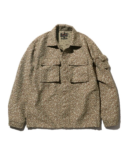 BEAMS PLUS（ビームスプラス）の「カモ ジャカード ミリタリー シャツ ジャケット（ブルゾン・メンズ・カーキ/ブラウン・S/M/L/XL）」の9枚目の写真