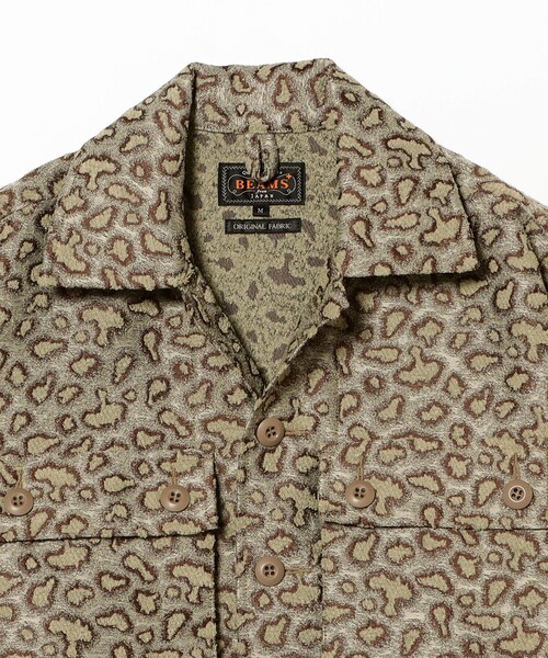 BEAMS PLUS（ビームスプラス）の「カモ ジャカード ミリタリー シャツ ジャケット（ブルゾン・メンズ・カーキ/ブラウン・S/M/L/XL）」の7枚目の写真