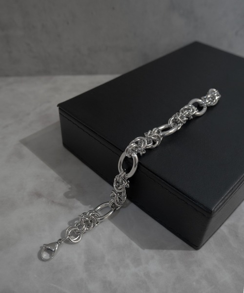 SBG（エスビー）の「インフルエンサー 蘭丸 × SBG サージカルステンレス ミックスチェーンブレスレット（ブレスレット・メンズ・シルバー・FREE）」の11枚目の写真