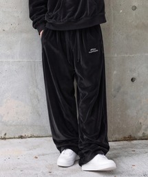 SUPERTHANKS（スーパーサンクス）の「ベロアコンビネーション ワイドパンツVelour Panel Wide Pants（その他パンツ）」