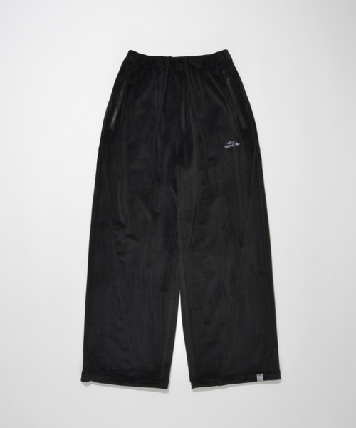 SUPERTHANKS（スーパーサンクス）の「ベロアコンビネーション ワイドパンツVelour Panel Wide Pants（その他パンツ・メンズ・ブラウン/ブラック×グレー/ブラック×ブラック・S/L/M）」の3枚目の写真