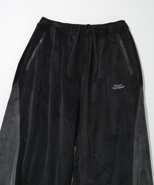 SUPERTHANKS（スーパーサンクス）の「ベロアコンビネーション ワイドパンツVelour Panel Wide Pants（その他パンツ・メンズ・ブラウン/ブラック×グレー/ブラック×ブラック・S/L/M）」の20枚目の写真