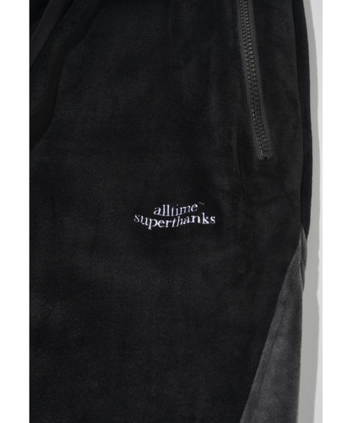 SUPERTHANKS（スーパーサンクス）の「ベロアコンビネーション ワイドパンツVelour Panel Wide Pants（その他パンツ・メンズ・ブラウン/ブラック×グレー/ブラック×ブラック・S/L/M）」の19枚目の写真