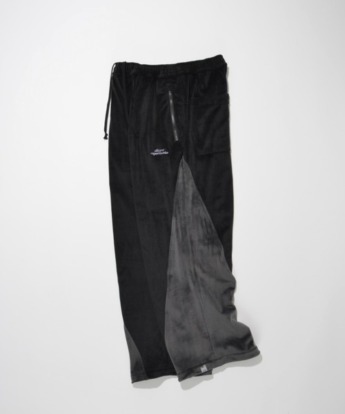SUPERTHANKS（スーパーサンクス）の「ベロアコンビネーション ワイドパンツVelour Panel Wide Pants（その他パンツ・メンズ・ブラウン/ブラック×グレー/ブラック×ブラック・S/L/M）」の21枚目の写真