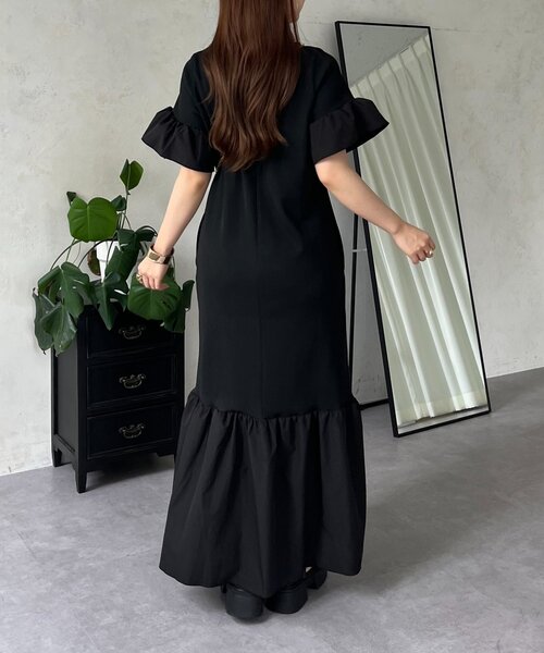 prose verse（プロズヴェール）の「フリルスリーブカットリブマーメイドワンピース（ワンピース・レディース・ブラック・PL/PM/LARGE/MEDIUM）」の21枚目の写真