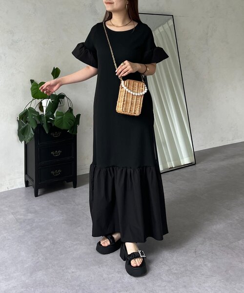 prose verse（プロズヴェール）の「フリルスリーブカットリブマーメイドワンピース（ワンピース・レディース・ブラック・PL/PM/LARGE/MEDIUM）」の15枚目の写真