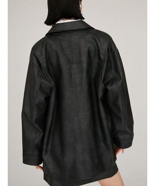 セール】フェイクレザーダブルジップブルゾン（ブルゾン）｜emmi（エミ