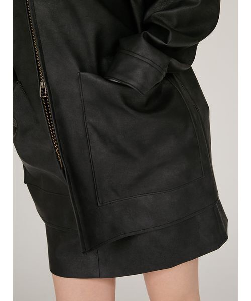 セール】フェイクレザーダブルジップブルゾン（ブルゾン）｜emmi（エミ